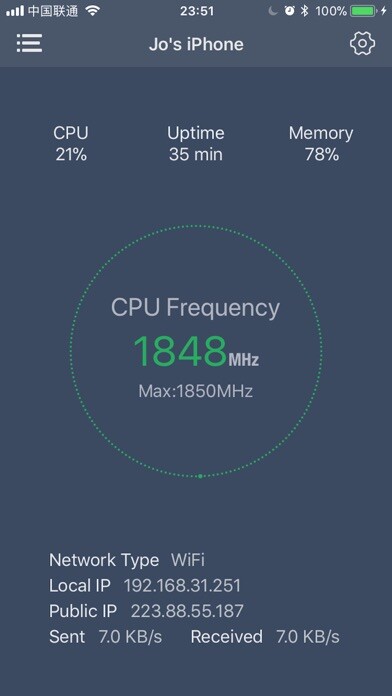 Emulate iPhone app iDash - system dashboard using MyAndroid Emulate iPhone app iDash - system dashboard using MyAndroid