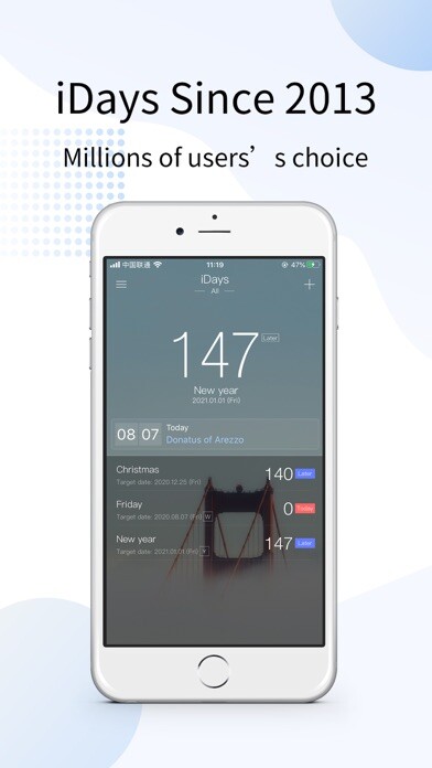 Emulate iPhone app iDays - Elegant Countdown using MyAndroid Emulate iPhone app iDays - Elegant Countdown using MyAndroid