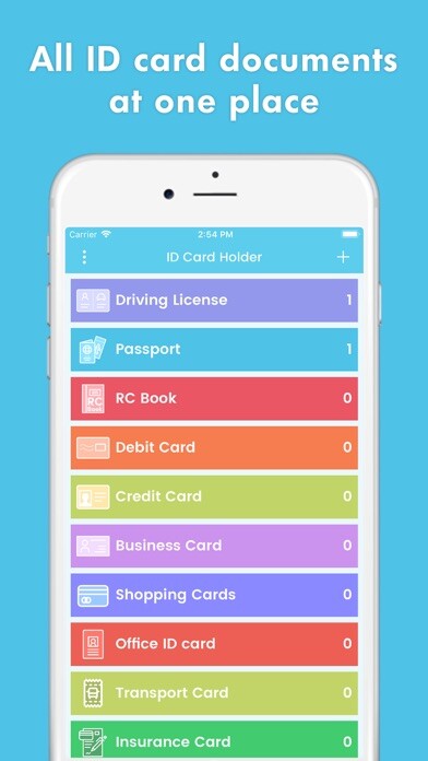 Emulate iPhone app ID Card Holder using MyAndroid
