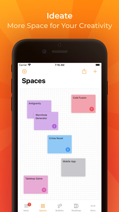 Emulate iPhone app Ideabook - Idea Management using MyAndroid