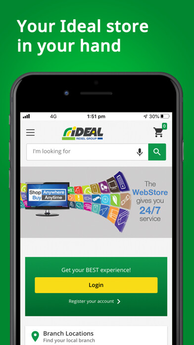 Emulate iPhone app Ideal Electrical Wholesaler using MyAndroid
