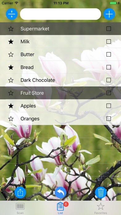 Emulate iPhone app IdeaList & Barcode Scanner using MyAndroid