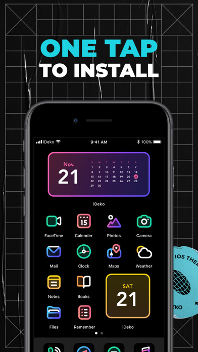 Emulate iPhone app iDeko - Themes widget icons using MyAndroid Emulate iPhone app iDeko - Themes widget icons using MyAndroid