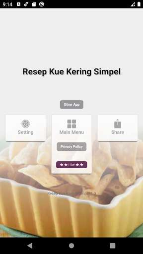 Run android online APK Ide Resep Membuat Kue Kering Simpel Dan Enak from MyAndroid or emulate Ide Resep Membuat Kue Kering Simpel Dan Enak using MyAndroid
