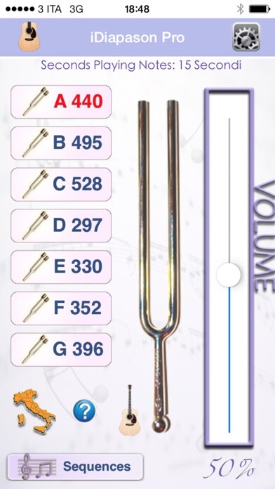 Emulate iPhone app i Diapason Pro / i Guitar Pro - Tune your instrument by ear with a tuning fork or a guitar using MyAndroid Emulate iPhone app i Diapason Pro / i Guitar Pro - Tune your instrument by ear with a tuning fork or a guitar using MyAndroid
