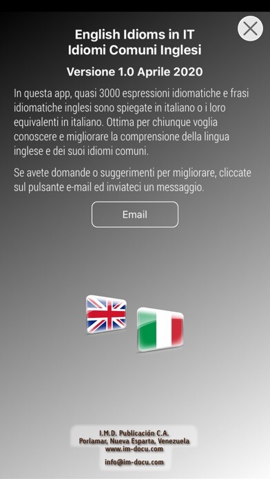 Emulate iPhone app Idiomi Comuni Inglesi using MyAndroid