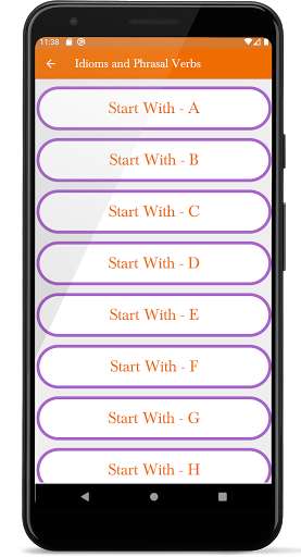 Run android online APK Idioms and Phrases With Hindi Meaning from MyAndroid or emulate Idioms and Phrases With Hindi Meaning using MyAndroid