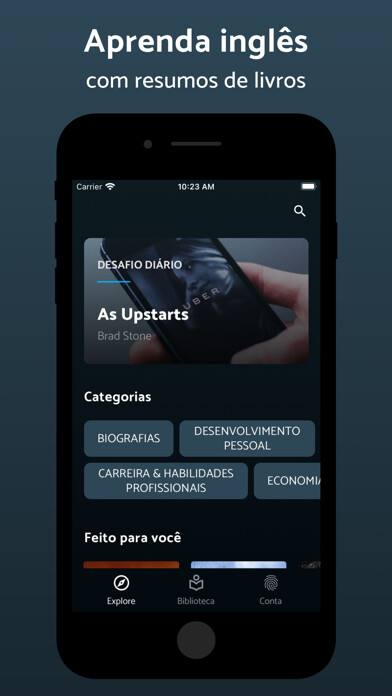 Emulate iPhone app Idiomus - Textos em Inglês using MyAndroid