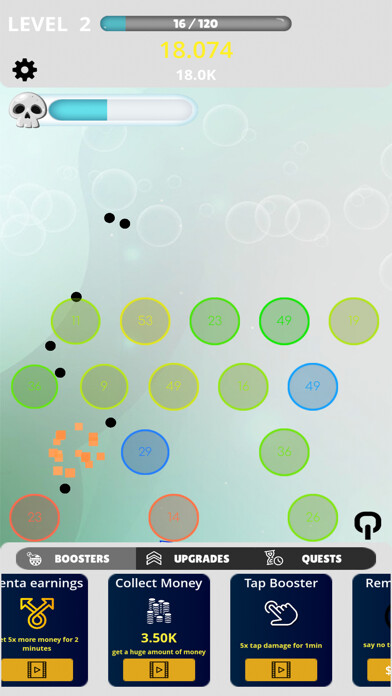 Emulate iPhone app Idle Balls multitasking punch using MyAndroid