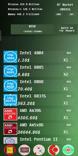 Run android online APK Idle Btcoins Mining Game from MyAndroid or emulate Idle Btcoins Mining Game using MyAndroid