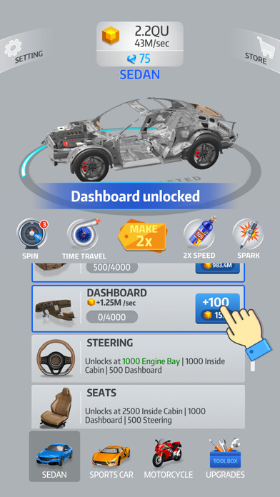 Emulate iPhone app Idle Car ! using MyAndroid