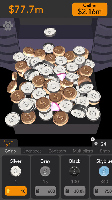 Emulate iPhone app Idle Coins-Fortune Coin Pusher using MyAndroid