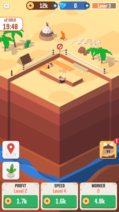 Emulate iPhone app Idle Digging using MyAndroid
