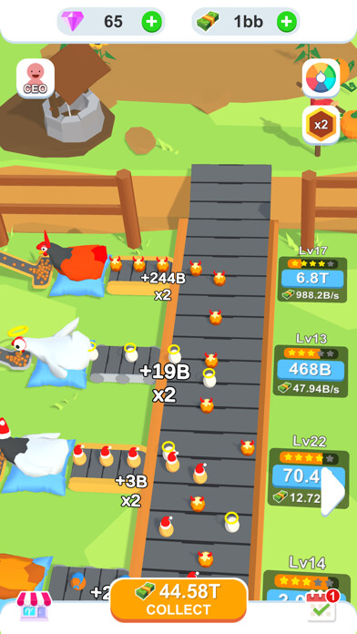 Emulate iPhone app Idle Egg Factory 3D using MyAndroid