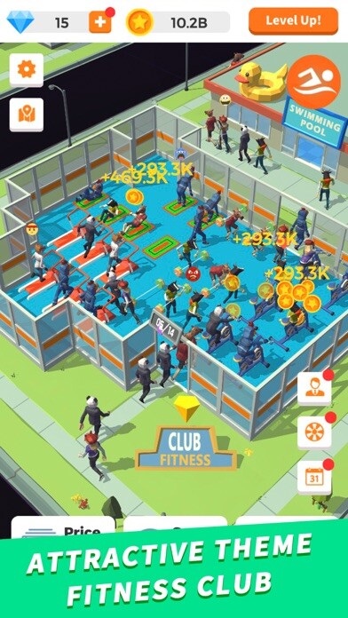 Emulate iPhone app Idle Gym - Fitness Simulation using MyAndroid