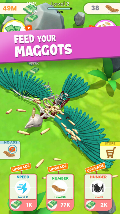 Emulate iPhone app Idle Maggots - Simulator Game using MyAndroid Emulate iPhone app Idle Maggots - Simulator Game using MyAndroid