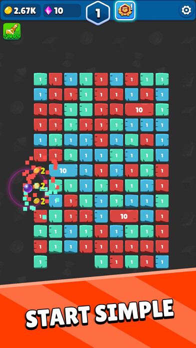 Emulate iPhone app Idle Magic - Block Breaker using MyAndroid