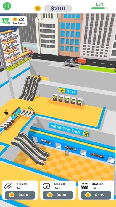 Emulate iPhone app Idle Metro Station using MyAndroid