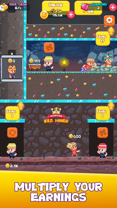 Emulate iPhone app Idle Mountain Miner Game using MyAndroid Emulate iPhone app Idle Mountain Miner Game using MyAndroid