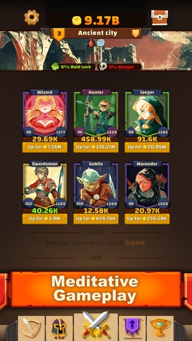 Emulate iPhone app Idle Raids of the Dice Heroes using MyAndroid