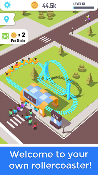 Emulate iPhone app Idle Roller Coaster using MyAndroid