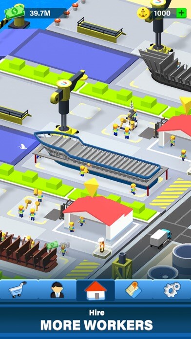 Emulate iPhone app Idle Shipyard Tycoon using MyAndroid