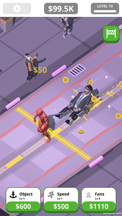 Emulate iPhone app Idle Tap Strongman using MyAndroid