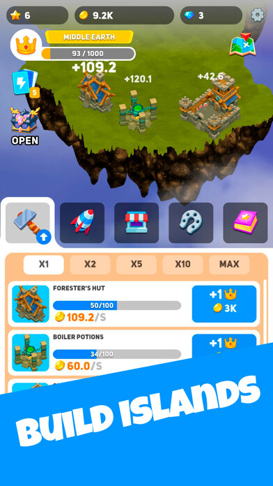 Emulate iPhone app Idleville: Idle Kingdom Tycoon using MyAndroid