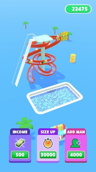 Run android online APK Idle water slide from MyAndroid or emulate Idle water slide using MyAndroid
