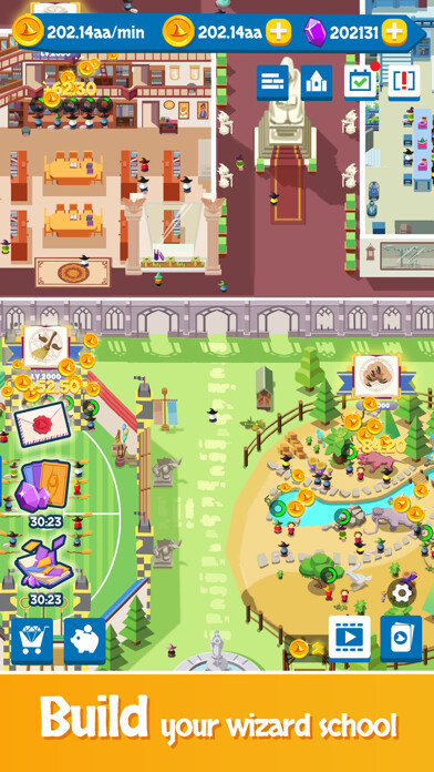 Emulate iPhone app Idle Wizard School - Idle Game using MyAndroid Emulate iPhone app Idle Wizard School - Idle Game using MyAndroid