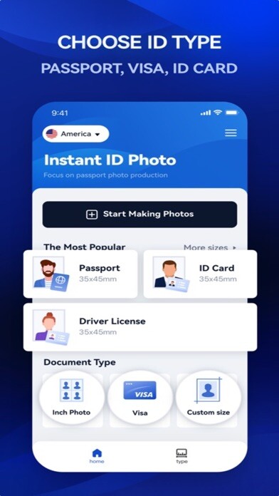 Emulate iPhone app ID Passport: ID Photo Maker using MyAndroid