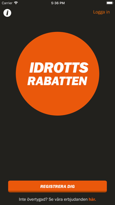 Emulate iPhone app Idrottsrabatten using MyAndroid Emulate iPhone app Idrottsrabatten using MyAndroid