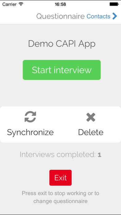Emulate iPhone app IdSurvey using MyAndroid