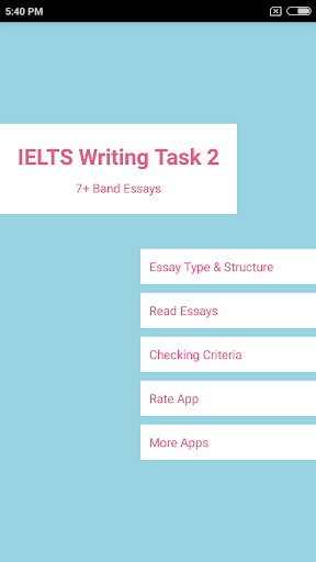 Run android online APK IELTS Essay - Writing Task 2 from MyAndroid or emulate IELTS Essay - Writing Task 2 using MyAndroid
