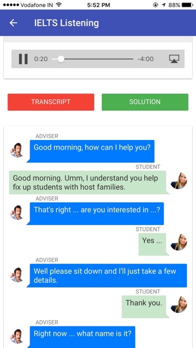 Emulate iPhone app IELTS Listening Practice Tests using MyAndroid Emulate iPhone app IELTS Listening Practice Tests using MyAndroid