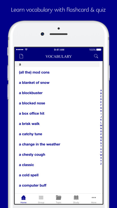 Emulate iPhone app IELTS Topic Vocabulary in Use: quiz, flashcard using MyAndroid Emulate iPhone app IELTS Topic Vocabulary in Use: quiz, flashcard using MyAndroid