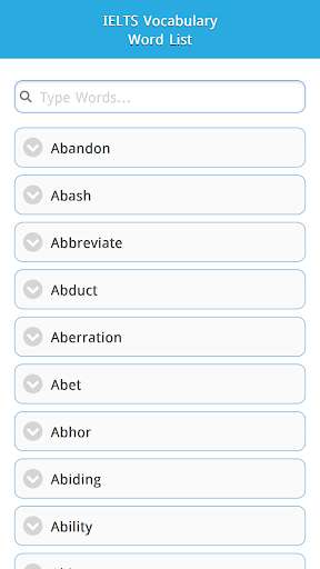 Run android online APK IELTS Vocabulary - Word List from MyAndroid or emulate IELTS Vocabulary - Word List using MyAndroid