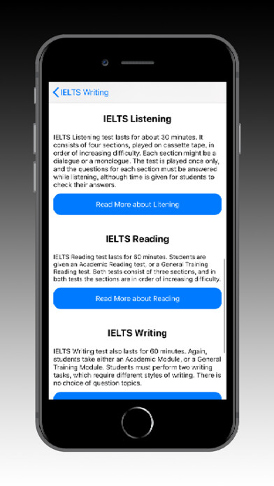 Emulate iPhone app IELTS Writing - AT & GT using MyAndroid