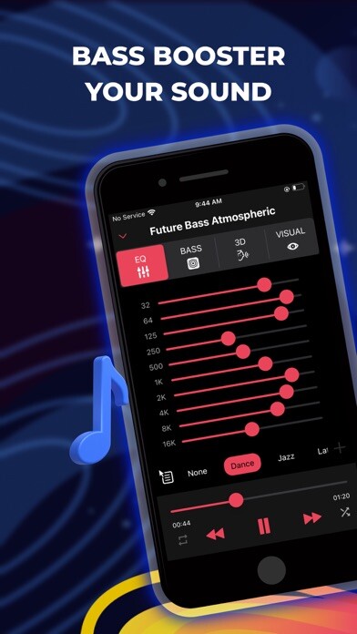 Emulate iPhone app iEqualizer: Bass Booster Amp using MyAndroid Emulate iPhone app iEqualizer: Bass Booster Amp using MyAndroid