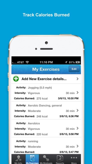 Emulate iPhone app iExercise Journal using MyAndroid Emulate iPhone app iExercise Journal using MyAndroid