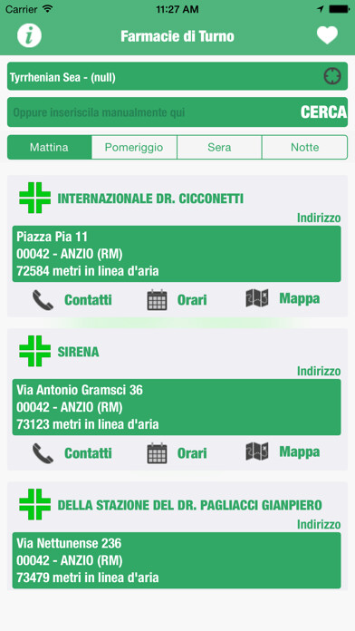 Emulate iPhone app iFarmacieDiTurno using MyAndroid