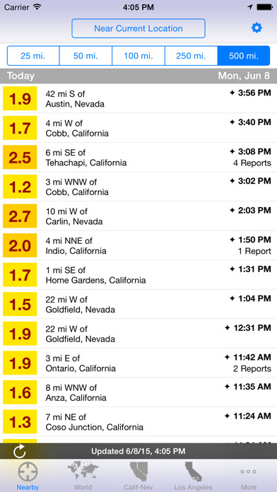 Emulate iPhone app iFeltThat Earthquake using MyAndroid Emulate iPhone app iFeltThat Earthquake using MyAndroid