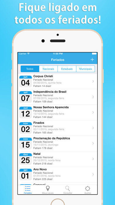 Emulate iPhone app iFeriados using MyAndroid