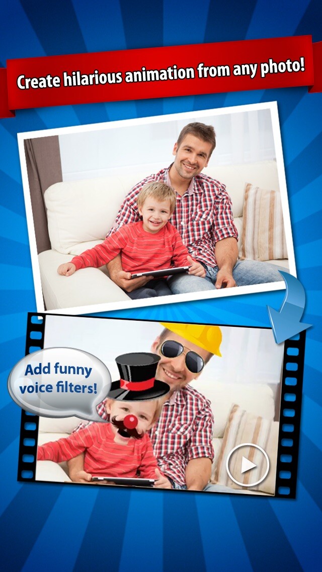 Emulate iPhone app iFunFace - Talking Photos, eCards and Funny Videos using MyAndroid