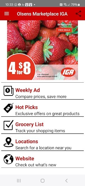Emulate iPhone app IGA Arizona using MyAndroid