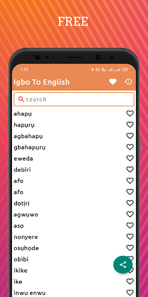 Run android online APK Igbo To English Dictionary Offline from MyAndroid or emulate Igbo To English Dictionary Offline using MyAndroid