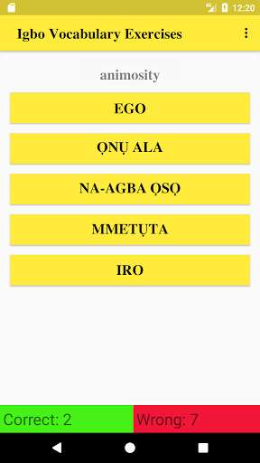 Run android online APK Igbo Vocabulary Exercise from MyAndroid or emulate Igbo Vocabulary Exercise using MyAndroid Run android online APK Igbo Vocabulary Exercise from MyAndroid or emulate Igbo Vocabulary Exercise using MyAndroid