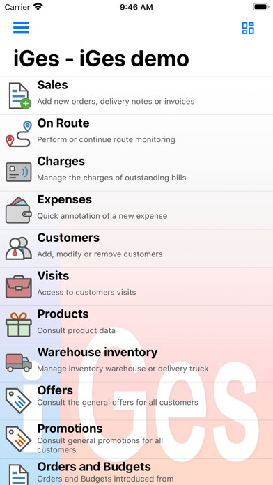 Emulate iPhone app iGes - Sales management using MyAndroid Emulate iPhone app iGes - Sales management using MyAndroid