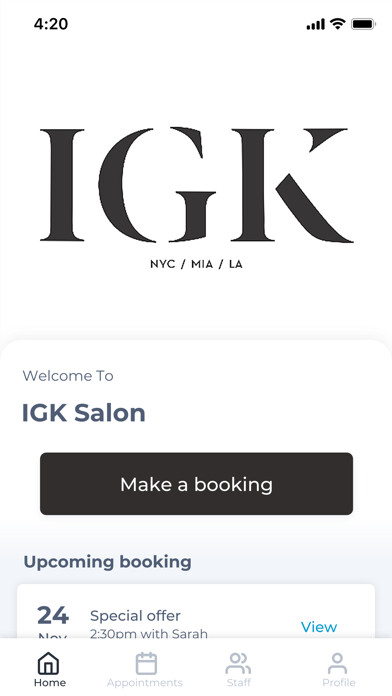 Emulate iPhone app IGK Salon using MyAndroid Emulate iPhone app IGK Salon using MyAndroid