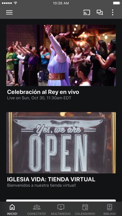 Emulate iPhone app Iglesia Vida by ResLife Church using MyAndroid Emulate iPhone app Iglesia Vida by ResLife Church using MyAndroid